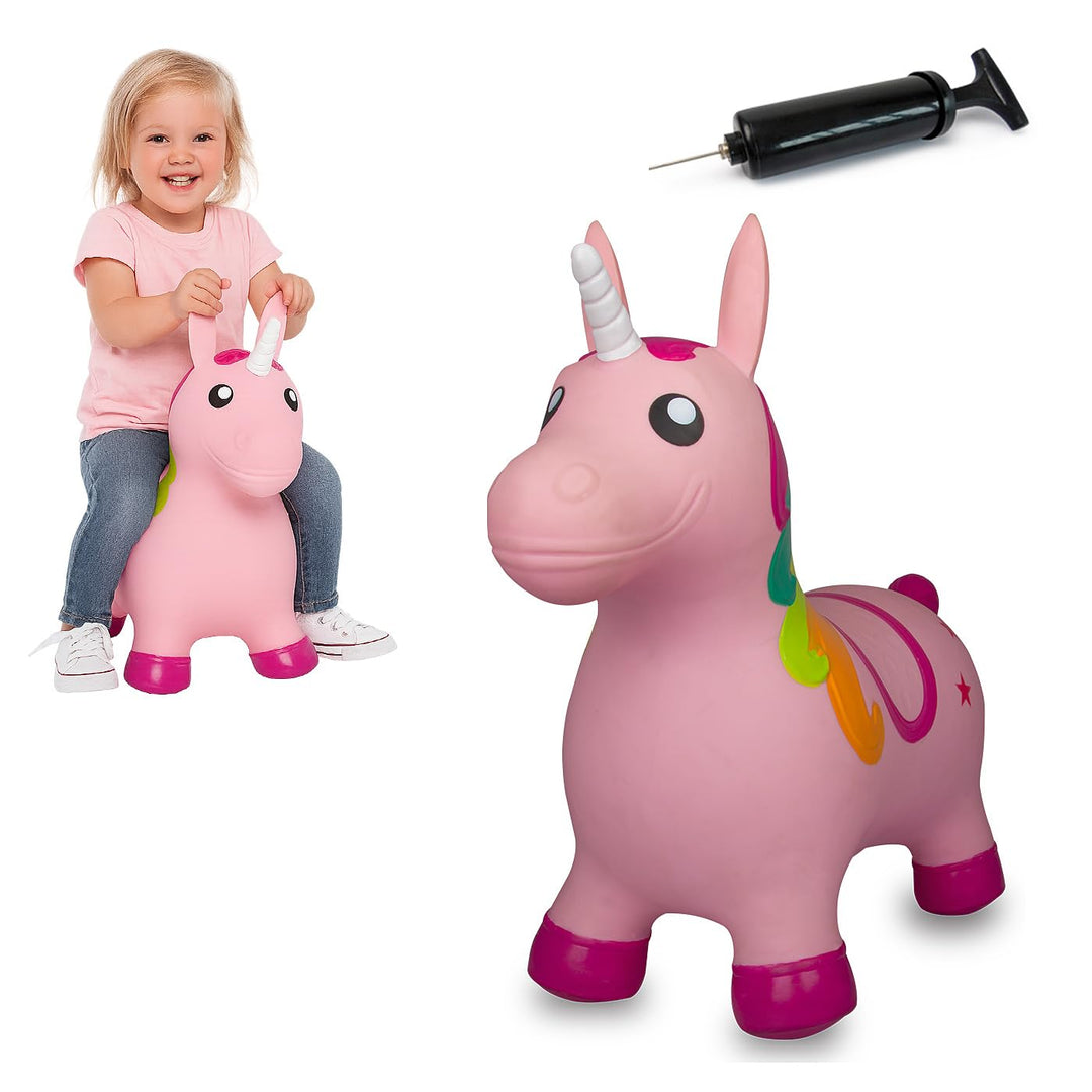 JAMARA 460316 Hüpftier Einhorn HoppyDoo - Spielzeug für Kinder, Hüpfspielzeug Baby Indoor/Outdoor, G