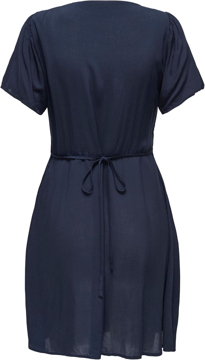 ONLY Damen Viskose Sommer-Kleid Onlnova Life Lucy mit Blumenmuster S Night Sky 1, S Night Sky 1