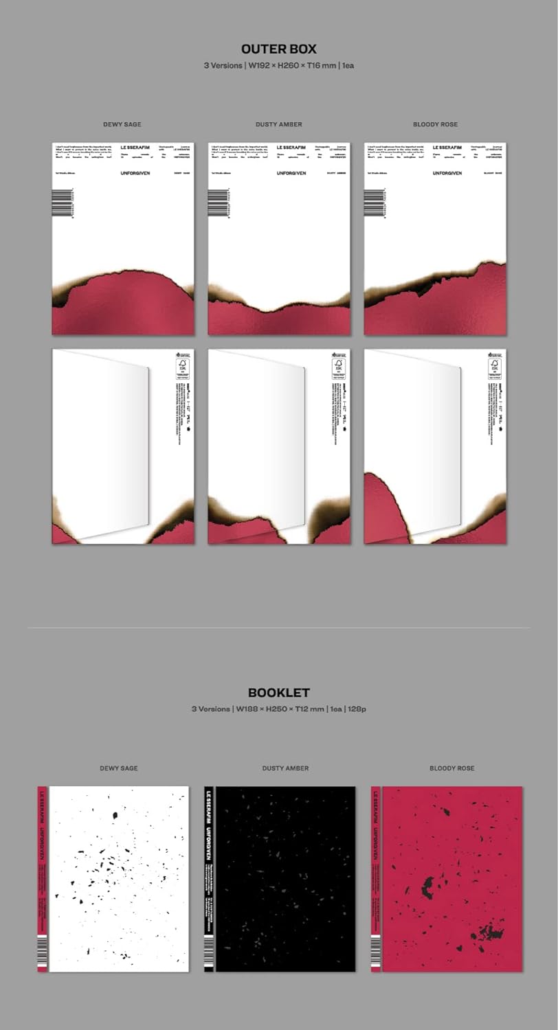 LE SSERAFIM - UNFORGIVEN 1st Studio Album+Store Gift (DUSTY AMBER ver.), Dusty Amber Ver.
