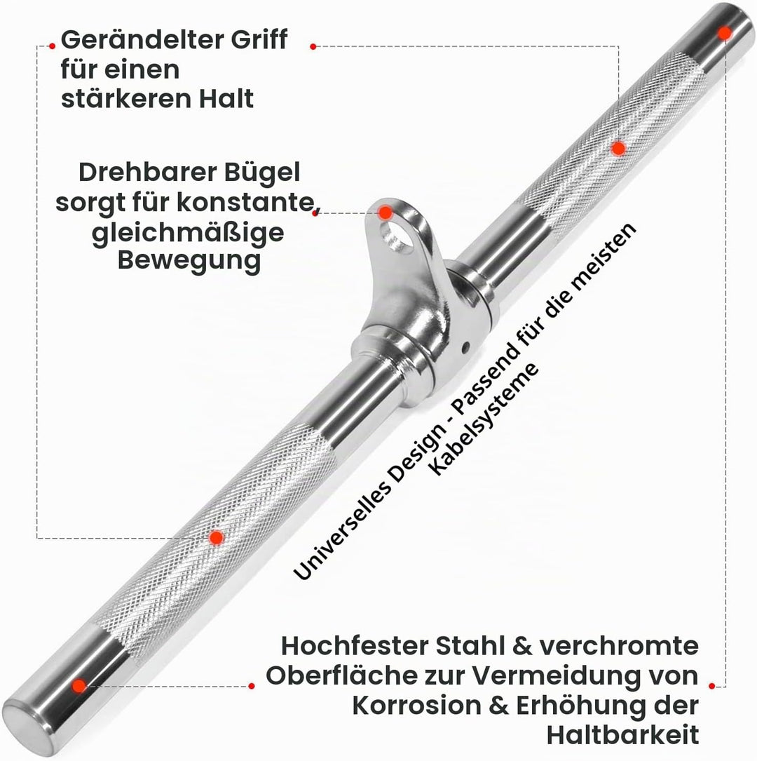 Yes4All LAT-Pull-Down-Kabelaufsatz, Trizeps-Pressstange, V-förmige Stange mit Diamant-Rändelgriff, B