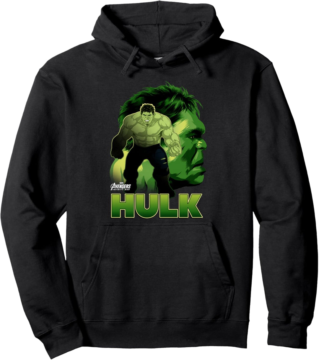 Marvel Infinity War Hulk Big Head Profile Pullover Hoodie