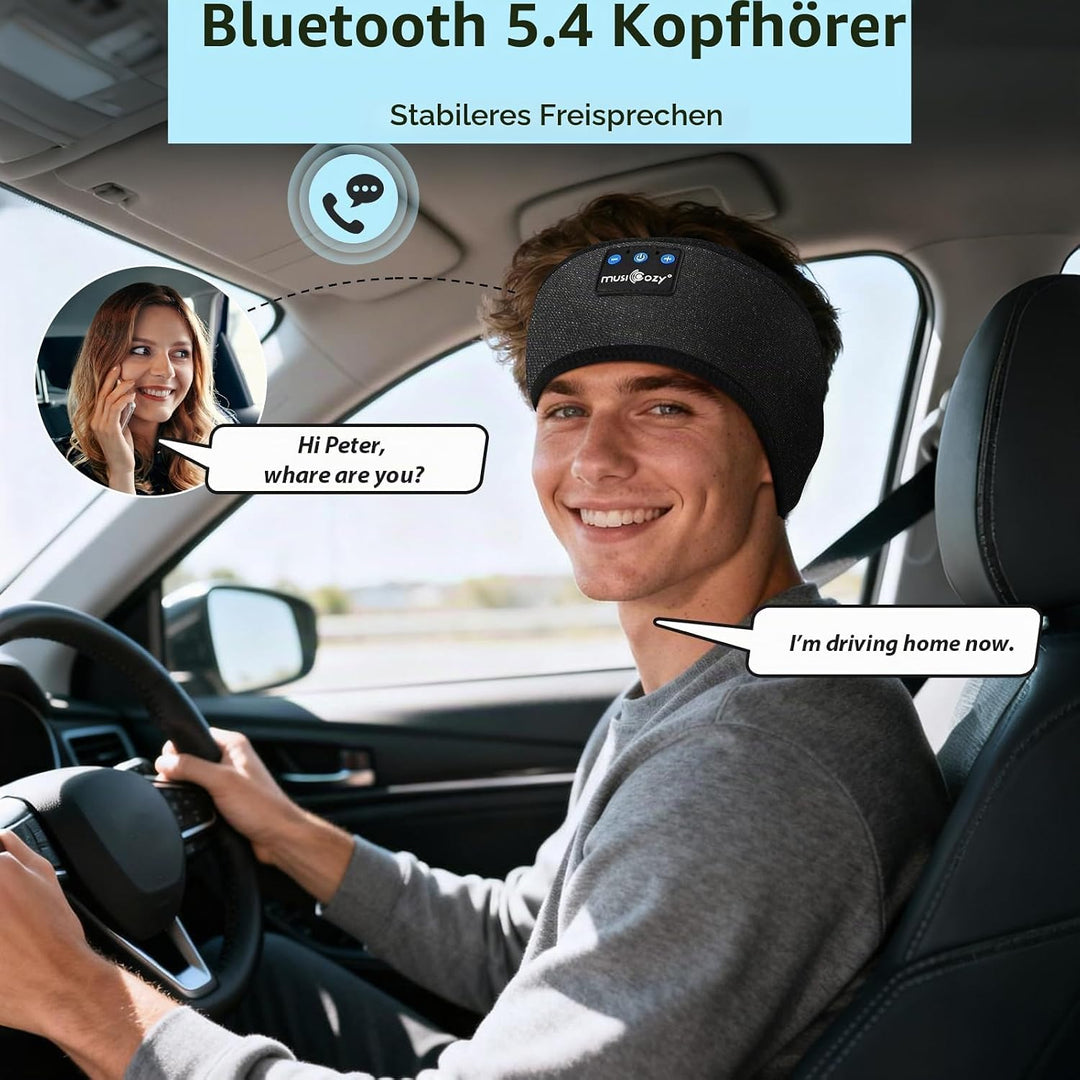 MUSICOZY Schlafkopfhörer Bluetooth 5.4, Bequem &amp; Ultraleicht Stirnband kopfhörer zum Schlafen mit Hi