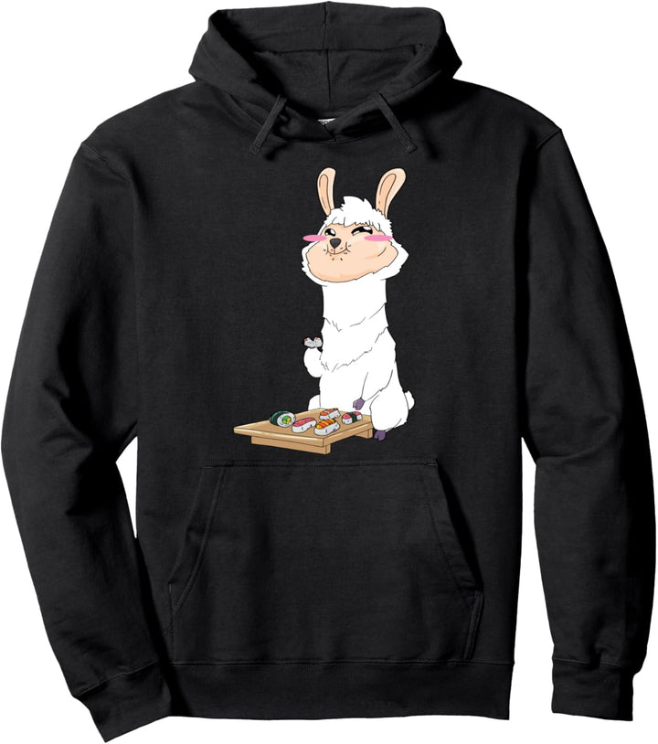 Lama Sushi Kawaii Geschenk Pullover Hoodie