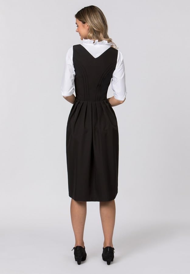 Stockerpoint Damen Adele Midi Dirndl ohne Schürze 34 Schwarz, 34 Schwarz
