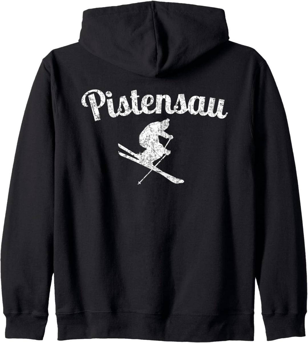 Pistensau (Vintage Weiss) Apres Ski Skifahrer Kapuzenjacke