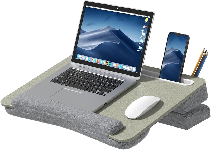 Laptopkissen, PUTORSEN Laptop Knietablett mit Ergonomische Handgelenkauflage, Grössere Laptop Kissen