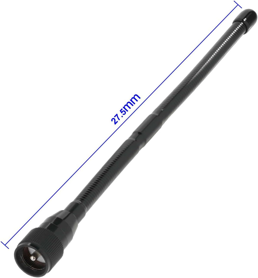 Bingfu 27MHz CB Funkantenne Soft Whip mit PL259 UHF Stecker, 5m RG58 Koaxialkabel und Edelstahl-Mont