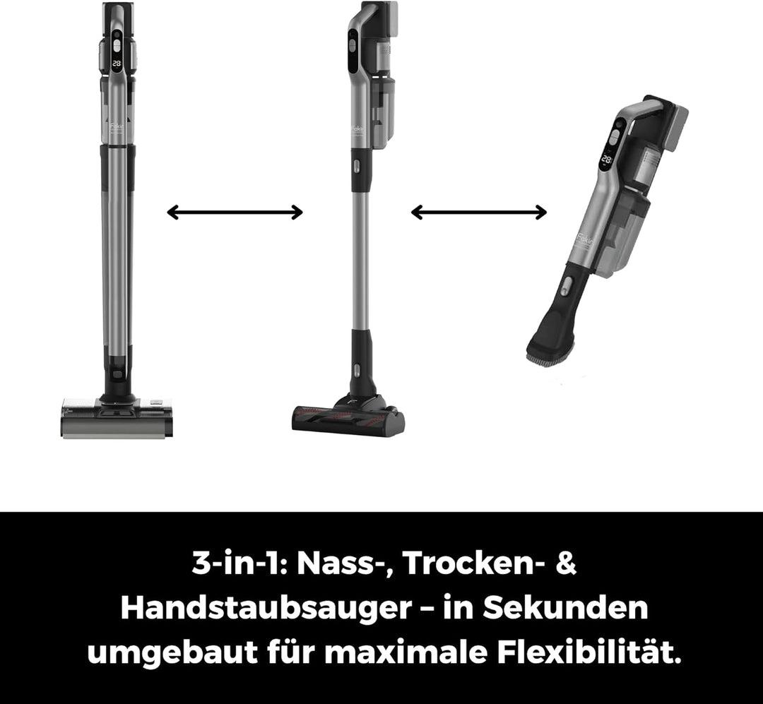Fakir WD 9 Pure Clean 3in1 Nass- Trockensauger Akku, 400 Watt, Wischsauger, dualer Bürstenwalze, 180