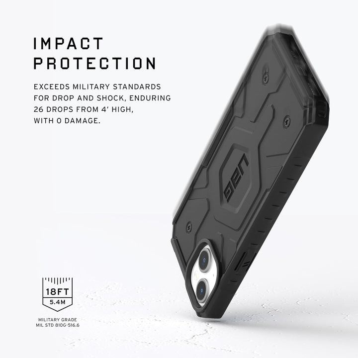 URBAN ARMOR GEAR Pathfinder Hülle kompatibel mit Apple iPhone 15 Plus Case [Wireless Charging/Magnet