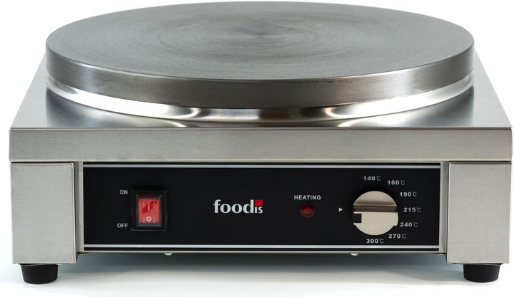 foodis Crepes-Maker 2700W / 230V inkl. Crepewender & Teilverteiler - Gastro Crepe-Maschine 40cm mit