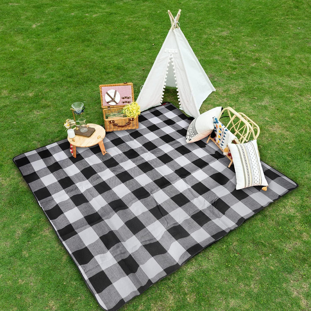 Picknickmatte,200cm x 200cm,übergrosse Picknickdecke, wasserdichte,sanddichte Strandmatte für 6–8 Er
