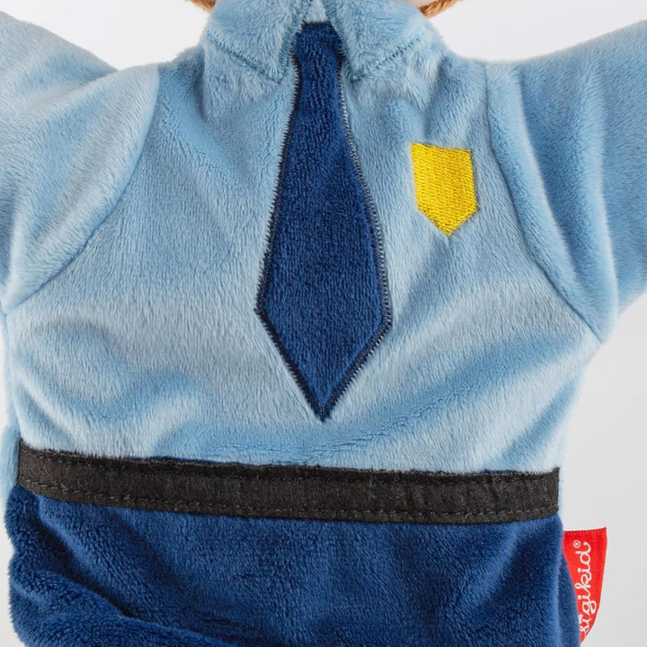 sigikid 43348 Handspielpuppe, blau/Polizist, OneSize, Blau/Polizist