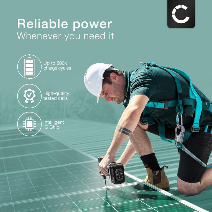 CELLONIC 2X Akku kompatibel mit Dewalt DC727, DC740, DC740F2, DC740K2, DC740KA, DC740KN, DW907, DE90