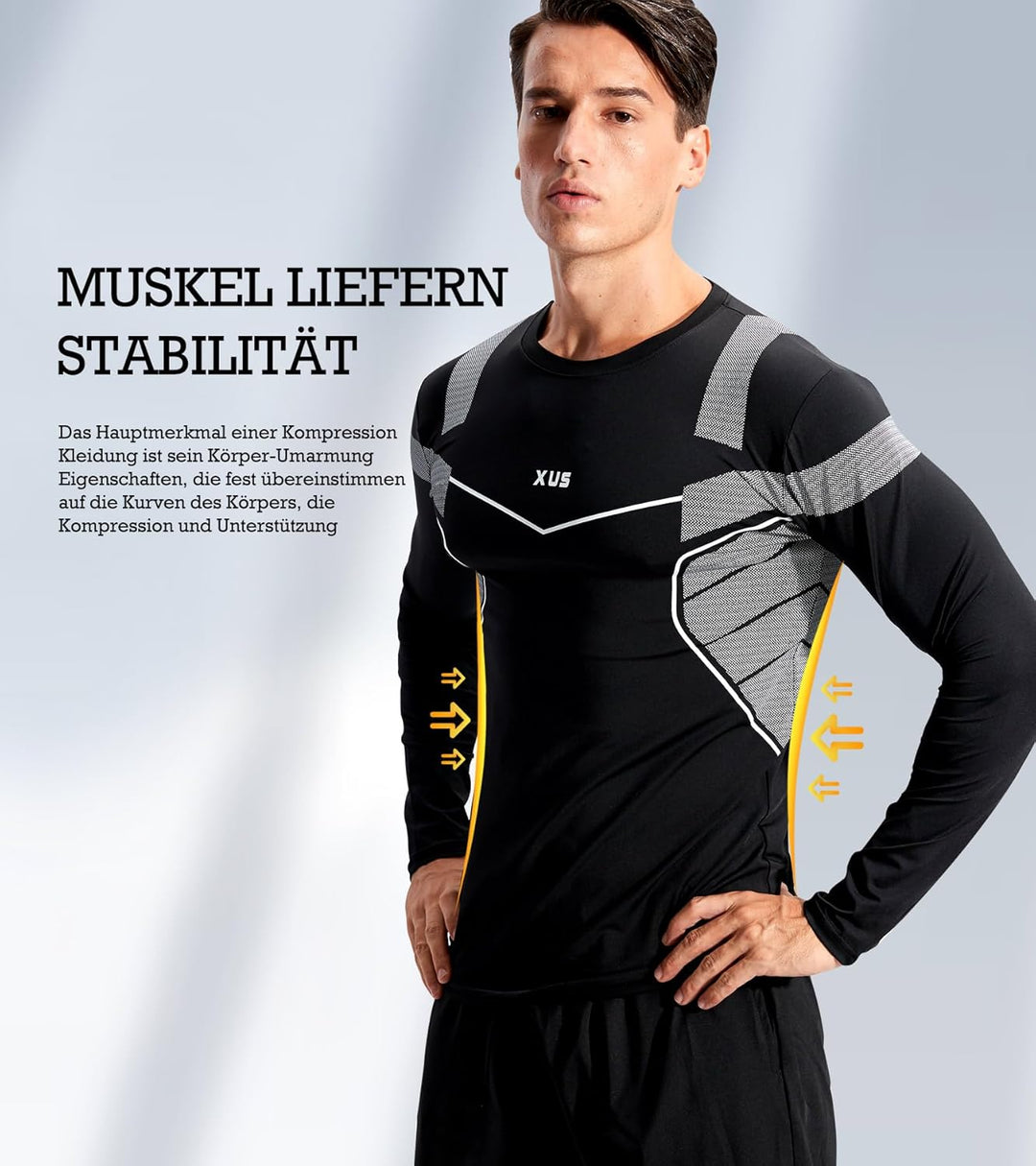 5pcs Trainingsanzug Herren Activewear Laufshirt Schwitzanzug Sportbekleidung Schwitzanzug Kompressio