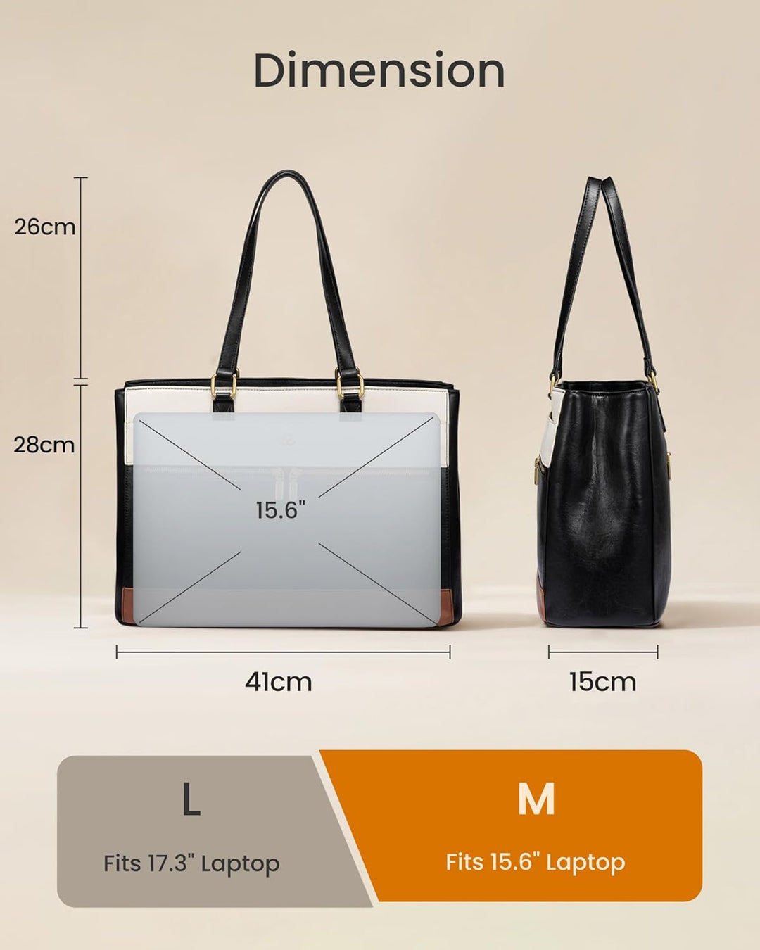 LOVEVOOK Handtasche Damen Gross, 15,6 Zoll Laptoptasche Elegant Arbeitstasche Aktentasche, Leicht Sh