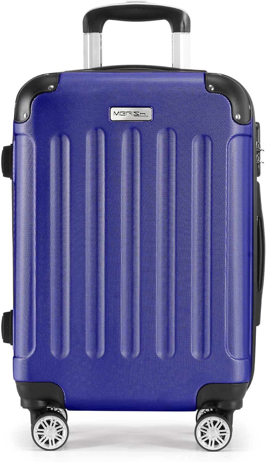 MERISH Reisekoffer Koffer Kofferset Trolleys Zwillingsrollen 3tlg. Hartschale in 9 Farben (Blau, M)
