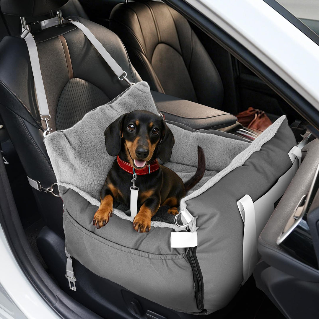 3-in-1 Hundesitz fürs Auto & Reisebett für kleine Hunde – Tragbarer Autositz mit erweiterbarer Liege