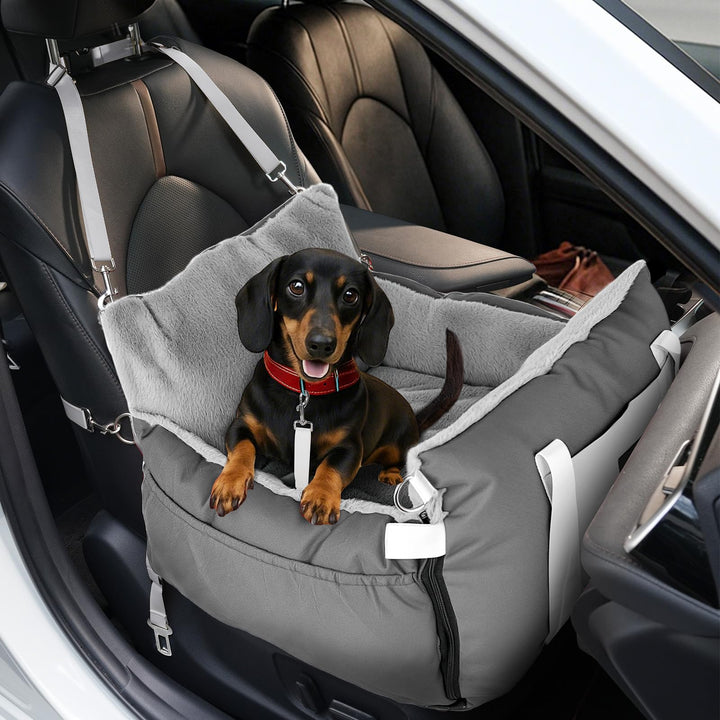 3-in-1 Hundesitz fürs Auto & Reisebett für kleine Hunde – Tragbarer Autositz mit erweiterbarer Liege