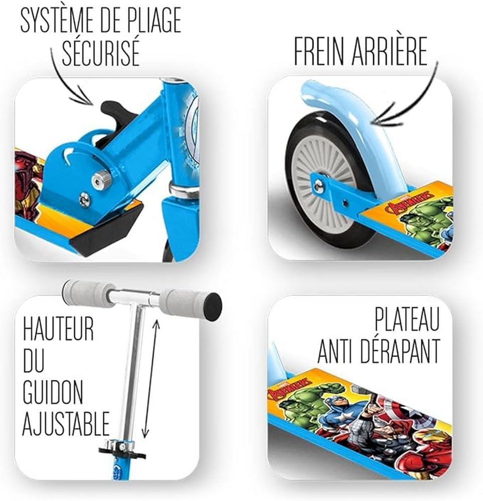 ZUSAMMENKLAPPBARER Scooter AVENGERS BLUE, AVENGERS BLUE