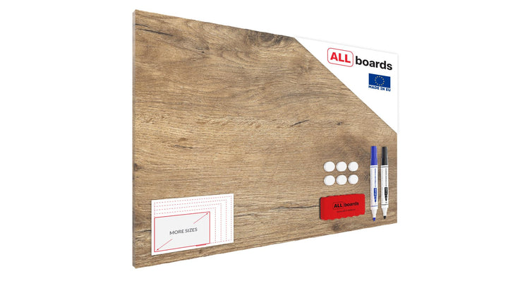ALLboards Metallische Magnettafel HOLZ BAUMSTAMM BAUMKERN 60x40cm MetalBoards Memoboard für jede Art