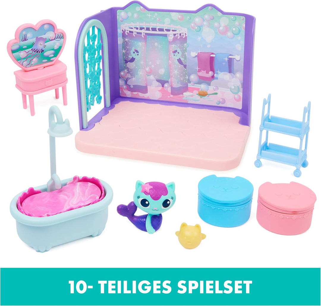 DREAMWORKS GABBY'S DOLLHOUSE - Deluxe Raum, Primp and Pamper Bathroom, Badezimmer mit Meerkätzchen (