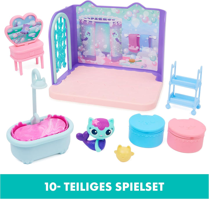 DREAMWORKS GABBY'S DOLLHOUSE - Deluxe Raum, Primp and Pamper Bathroom, Badezimmer mit Meerkätzchen (