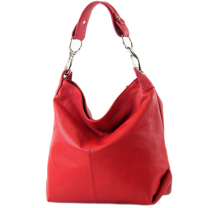 modamoda de - T168 - ital Schultertasche Umhängetasche aus Leder