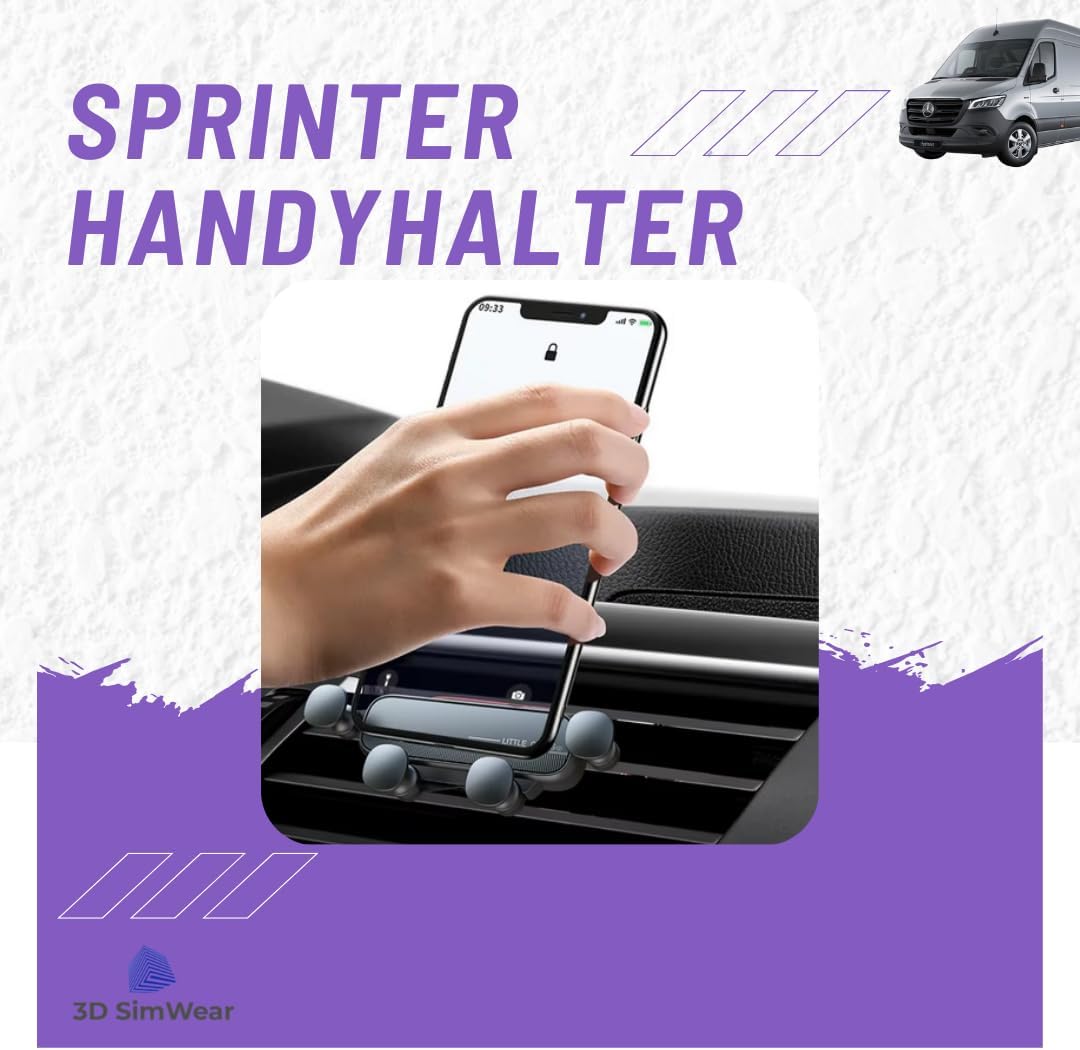 Generisch Logic-Mount Sprinter-Edition: Profi-Smartphonehalter für Mercedes Sprinter 906/907 Bj. 202
