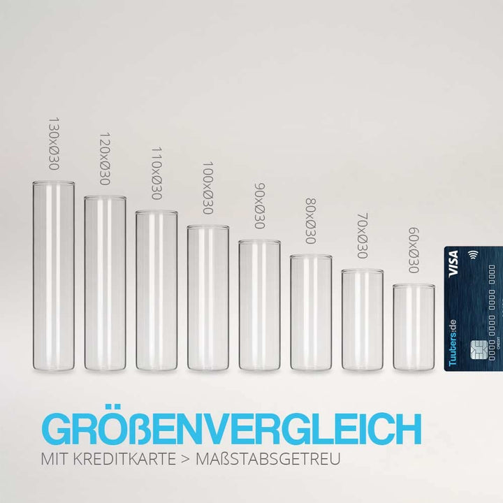 Tuuters 25x Gewürzgläser mit Korken (dunkelbraun) im Set, aus Glas, kleine Gewürzbehälter (100 x Ø30