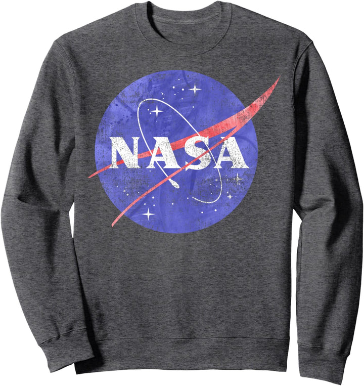 NASA Watercolor Faded Blue And Red Logo Sweatshirt