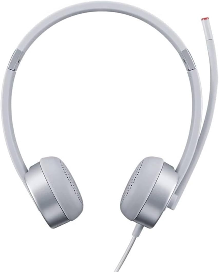 Lenovo 100 - Analog-Stereo-Kopfhörer (Geräuschisolierung, 180-Grad-Mikrofon, entworfen für VOIP, ver