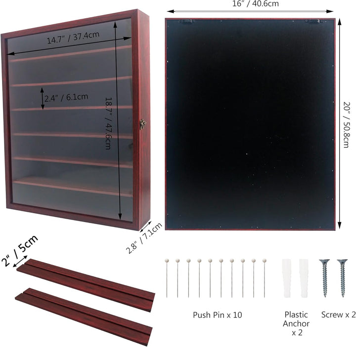 FramePro 3D Bilderrahmen 40x50 Grosse Schattenbox Vitrine Rahmen mit Glasfenstertür Erinnerungsstück