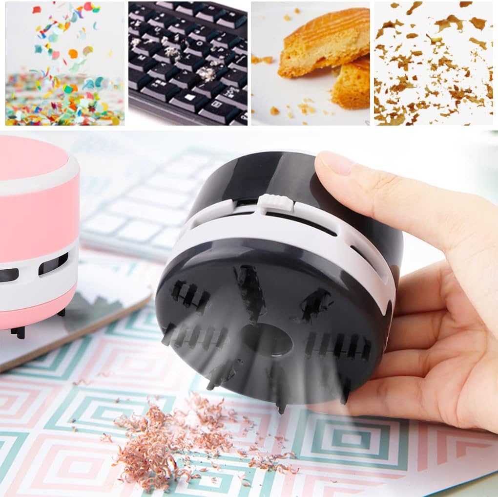 Mini Staubsauger,Tischstaubsauger,Mini Vacuum Cleaner,Tischsauger für Schreibtisch Gadgets,Schwarz,