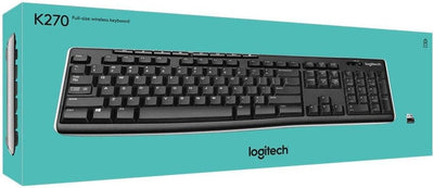 Logitech K270 Kabellose Tastatur für Windows, Französisches AZERTY-Layout - Schwarz