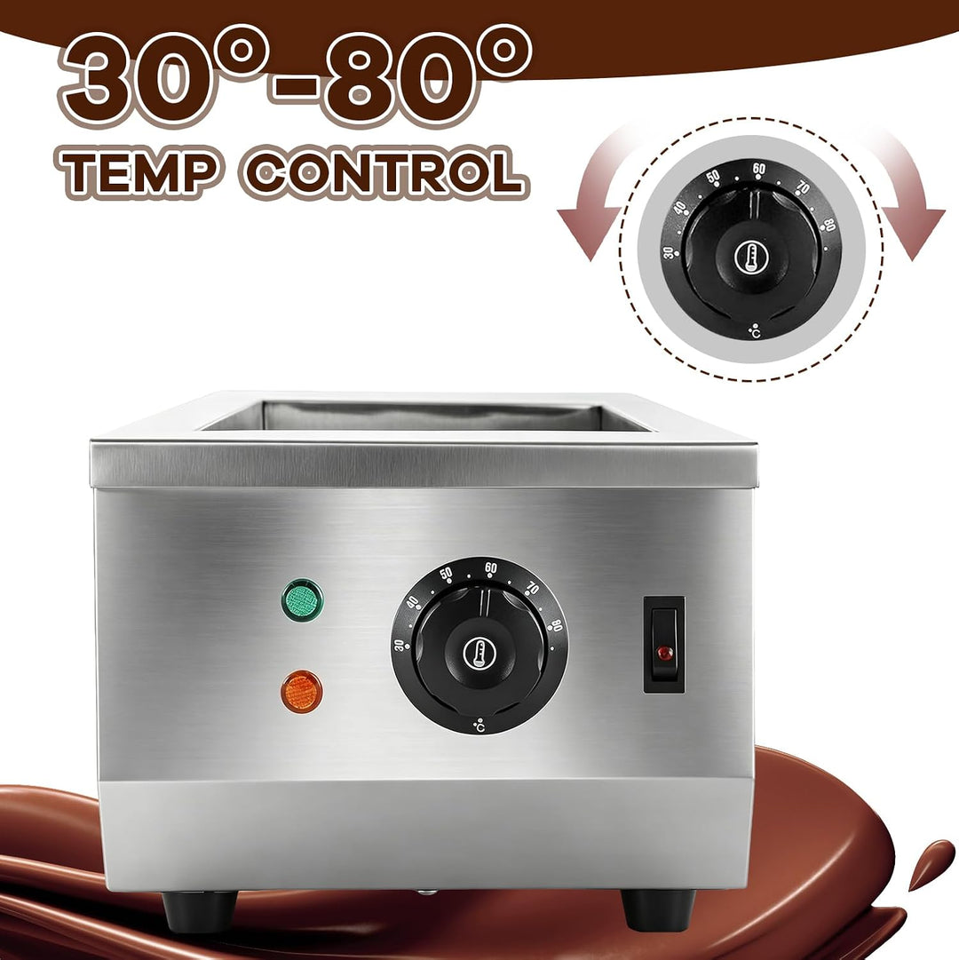 Gewerbliche Schokoladentemperiermaschine, Elektrischer Schokoladenerhitzer | Temperatur Einstellbar