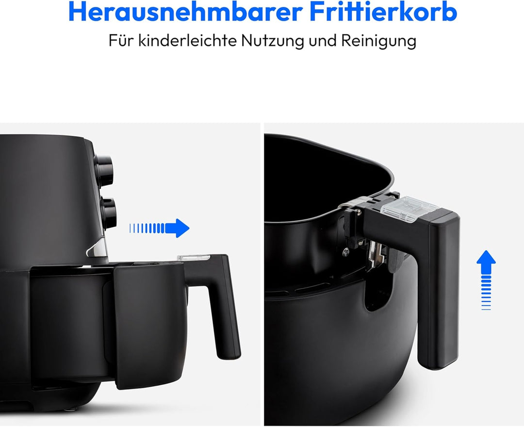 MEDION Heissluftfritteuse (3,2 Liter Frittierkorb, ca. 1400 Watt, einfache Bedienung, ölfreies Fritt