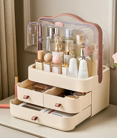 RMAN Make Up Kosmetik Organizer, Aufbewahrung Schmink Organizers Aufbewahrungsbox mit 3 Schubladen T