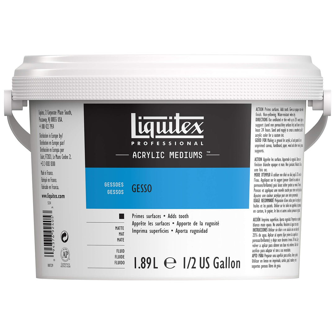 Liquitex 5334 Professional Gesso, Grundierung für Acrylfarben, Licht und Alterungsbeständiger Primer