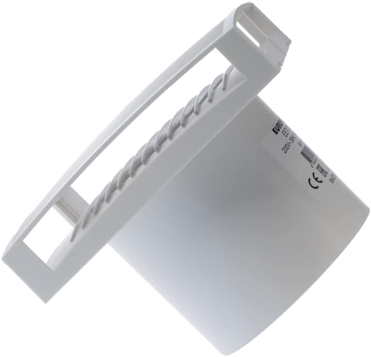 EUROPLAST Ø 100mm Weiss Bad-Lüfter mit Front, Leise Ventilator Lichtschalter-Aktivierung, Ø 100mm We