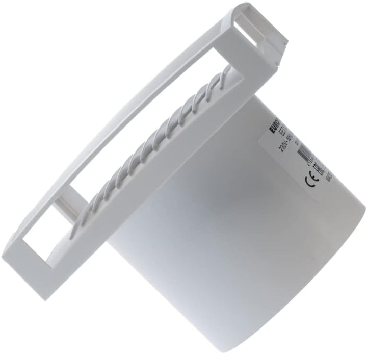 EUROPLAST Ø 100mm Weiss Bad-Lüfter mit Front, Leise Ventilator Lichtschalter-Aktivierung, Ø 100mm We