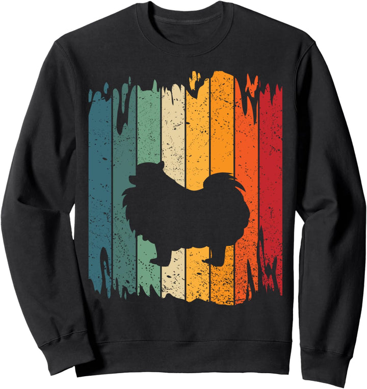 Pomeranian Hund Vintage Retro 70er 80er Jahre Pomeranian Sweatshirt