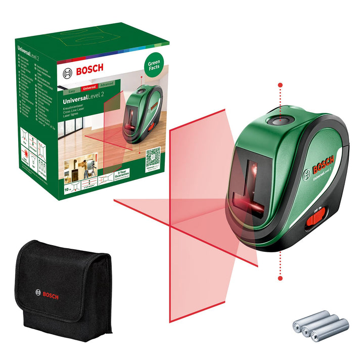 Bosch Home and Garden Bosch Kreuzlinienlaser UniversalLevel 2 (Laserkreuz inkl. integrierter Lotpunk