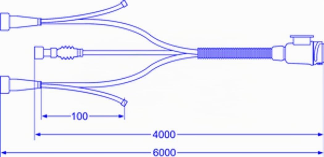 meinAnhängerersatzteil Aspöck Kabelsatz Kabelbaum 13pol. 6m / 10cm DC-Leitung + 4m Ladeleitung