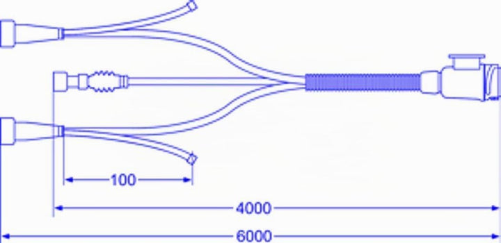 meinAnhängerersatzteil Aspöck Kabelsatz Kabelbaum 13pol. 6m / 10cm DC-Leitung + 4m Ladeleitung