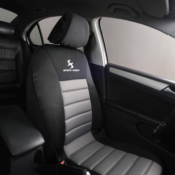 WOLTU AS7255-7 7er Sitzbezüge Auto Einzelsitzbezug universal Grösse, Komplettset, grau, Grau