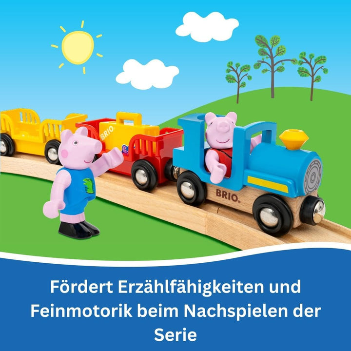 BRIO - Peppa Wutz Zug - Spielzeug-Eisenbahn zur beliebten Kleinkindserie Peppa Wutz - ab 3 Jahren -