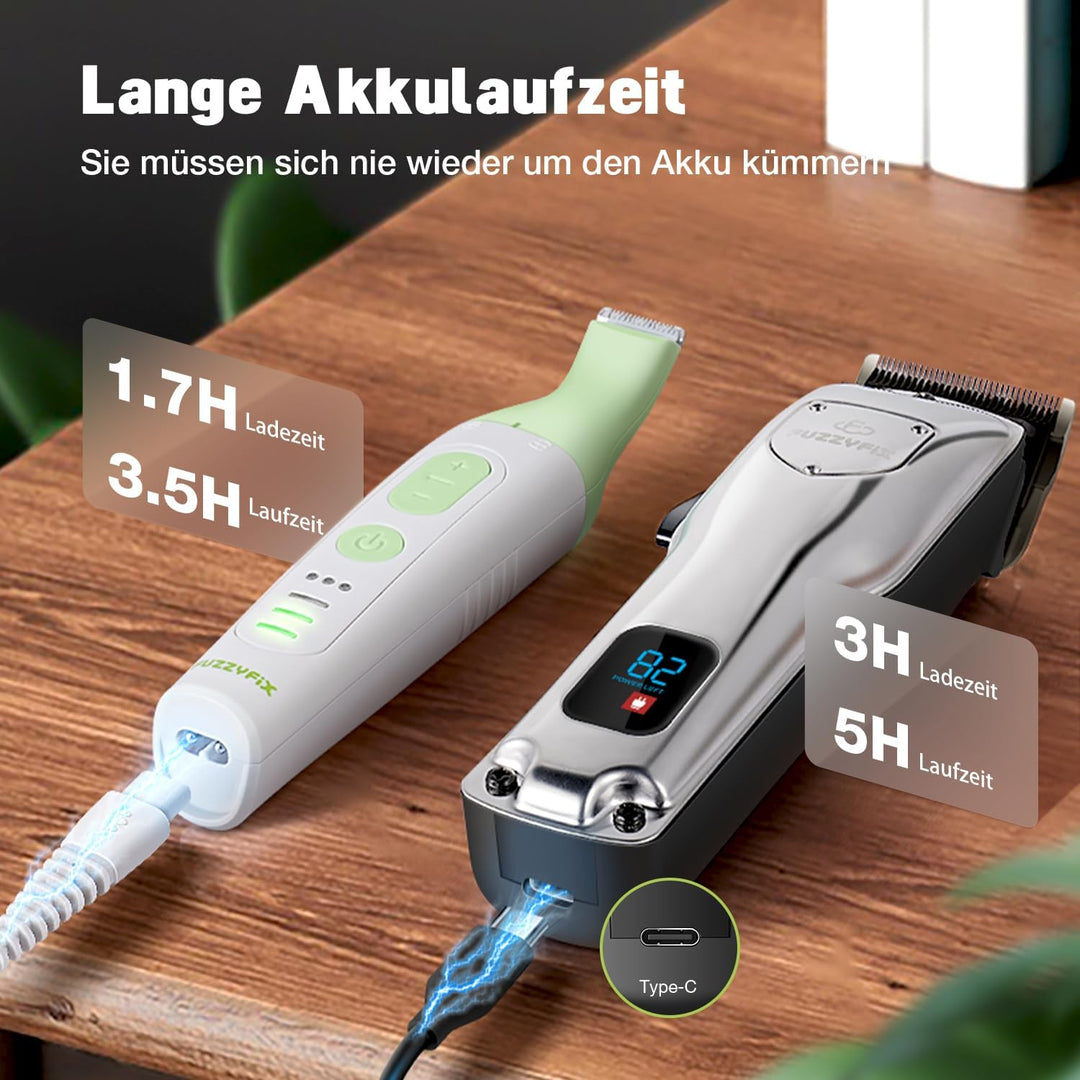Hundeschermaschine 4 in 1 Set,Schermaschine Hund für Dichtes Fell,Leise Profi Hunde Schermaschinen/P