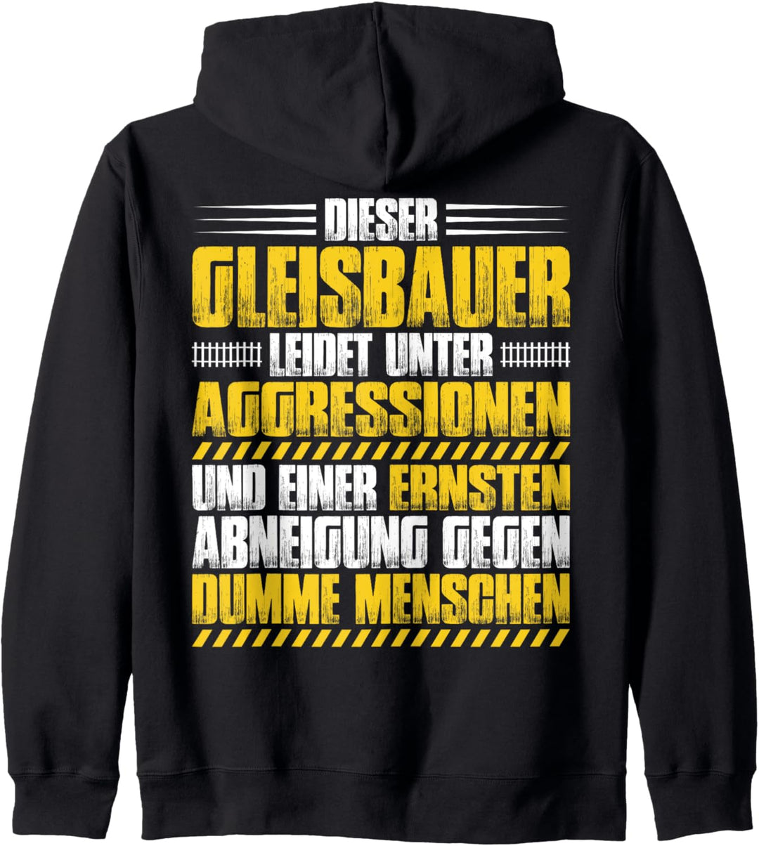 Schienenarbeiter Aggressionen Gleisbauer Kapuzenjacke