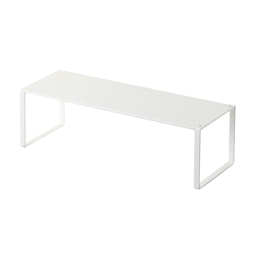 Yamazaki 2572 FRAME Schuhablage, weiss, Stahl, Minimalistisches Design, 34～60 x 12 x 10 cm (LxBxH),