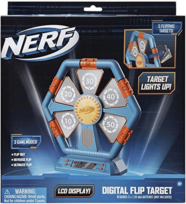 NERF NER0288 - Digitale Klapp-Zielscheibe mit Lichtfunktion und Display, Spielzeug ab 8 Jahren Mehrf